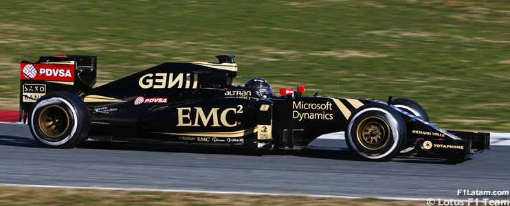 Romain Grosjean deja de nuevo a Lotus adelante - Test en Barcelona - Día 4 