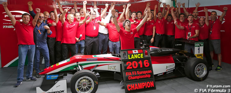 Lance Stroll se corona campeón de la FIA F3 Europea y apunta a Williams F1 Team
