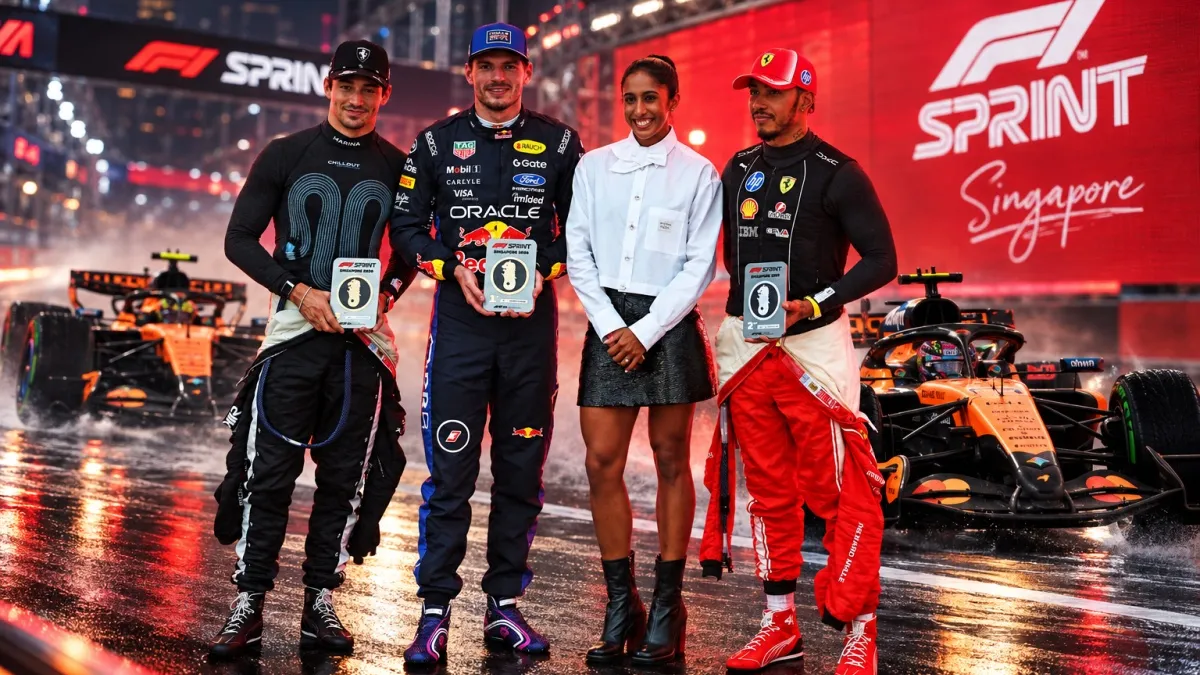 Triunfo de Verstappen. Colisiones de Russell y entre los McLaren - Reporte Sprint - GP de Singapur