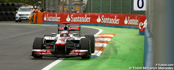 Jenson Button por delante de los Lotus - Reporte Pruebas Libres 3 - GP de Europa 