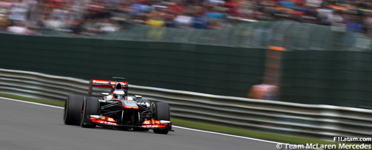 Suerte diferente para Button y Pérez - Reporte Carrera - GP de Bélgica - McLaren 