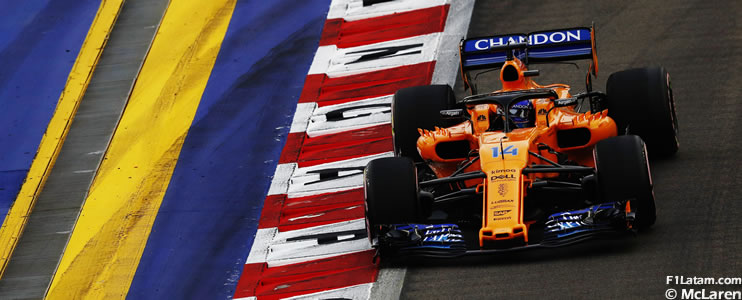 Buena cosecha de puntos para Fernando Alonso en el Gran Premio de Singapur 