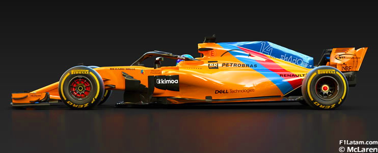 McLaren le da a Fernando Alonso un diseño especial en el auto en su despedida de la F1