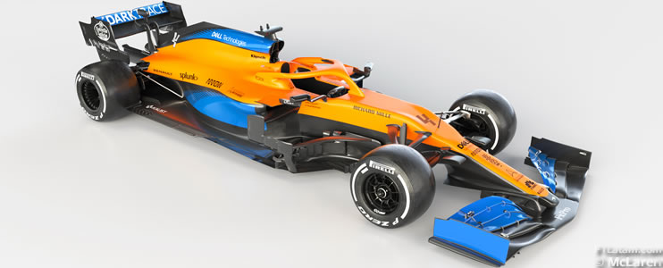 McLaren presentó en Woking el nuevo MCL35 de Carlos Sainz y Lando Norris