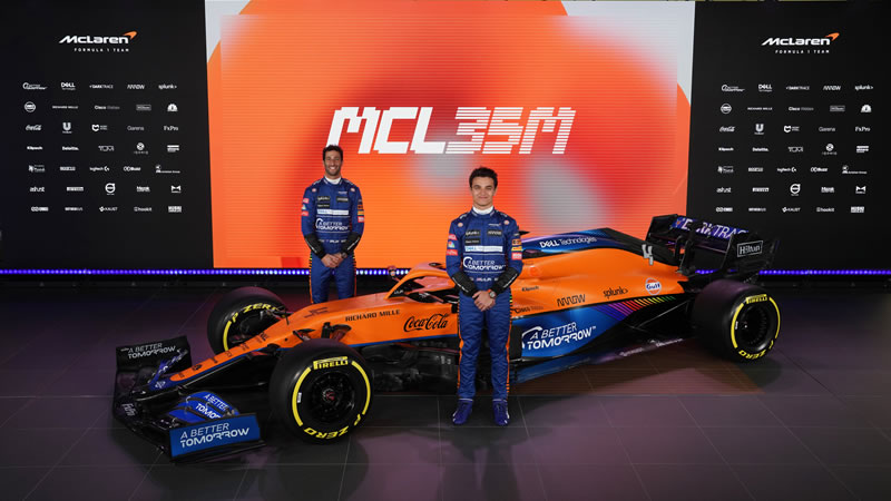 McLaren presenta su auto para 2021: el MCL35M con unidad de potencia Mercedes