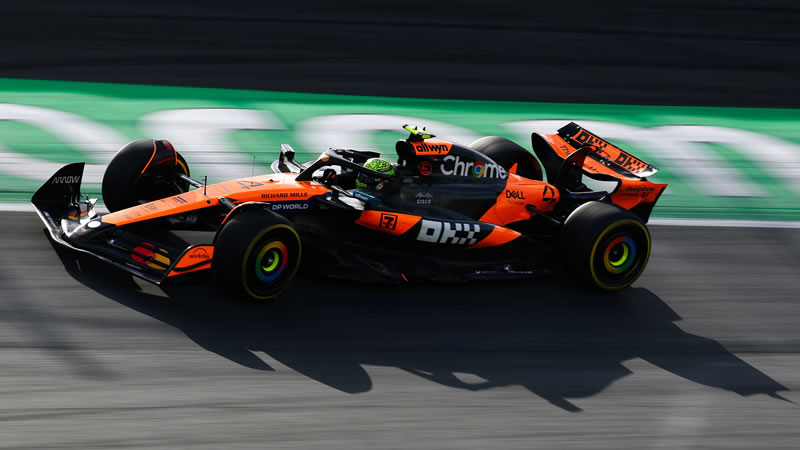 Norris de nuevo adelante en una sesión caótica - Reporte Pruebas Libres 2 - GP de Países Bajos
