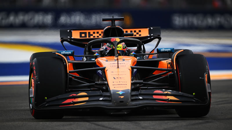 Oscar Piastri adelante en una sesión ajetreada  - Reporte Pruebas Libres 2 - GP de Singapur