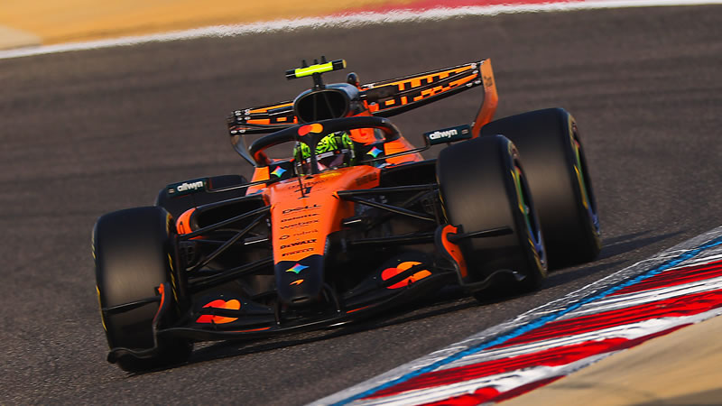 El McLaren MCL40 impresiona por su fiabilidad pese a un susto técnico de Lando Norris