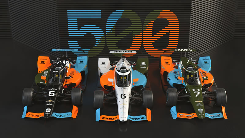 McLaren revela la decoración de los autos de Montoya, Pato O Ward y Rosenqvist para Indy 500