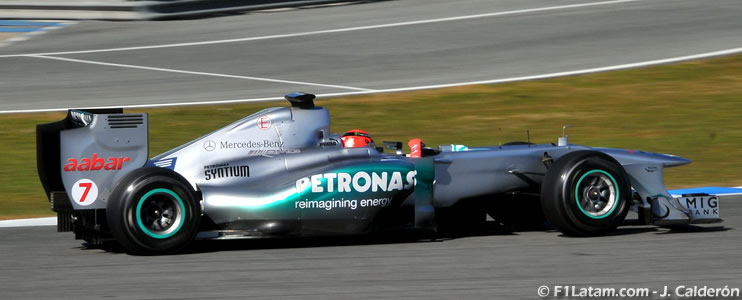 Michael Schumacher fue el más rápido - Test en Jerez - Día 2