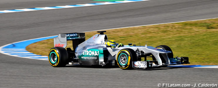 Nico Rosberg sigue dejando adelante a Mercedes - Test en Jerez - Día 3