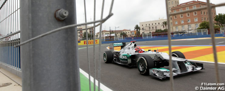 Muy buen comienzo para Schumacher en Valencia - Reporte Viernes - GP de Europa - Mercedes 
