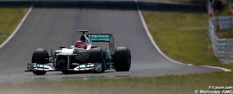 Schumacher quedó a un paso de los puntos - Reporte Carrera - GP de Japón - Mercedes 