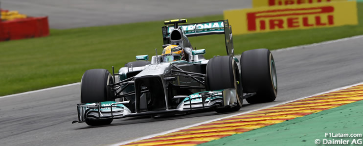 Tercera y cuarta posición para Hamilton y Rosberg - Reporte Carrera - GP de Bélgica - Mercedes