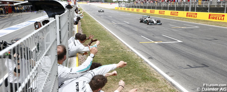Hamilton y Rosberg logran el cuarto doblete de la temporada - Reporte Carrera - GP de España - Mercedes 