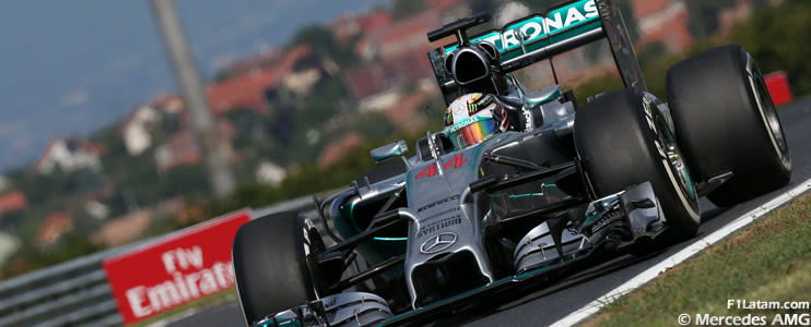 Hamilton y Rosberg satisfechos con el gran potencial del auto - Reporte Viernes - GP de Hungría - Mercedes
