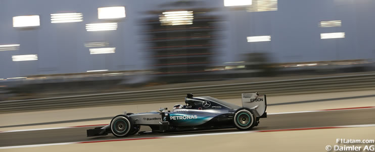 Hamilton y Rosberg pronostican una fuerte lucha con Ferrari - Reporte Clasificación - GP de Bahrein - Mercedes

