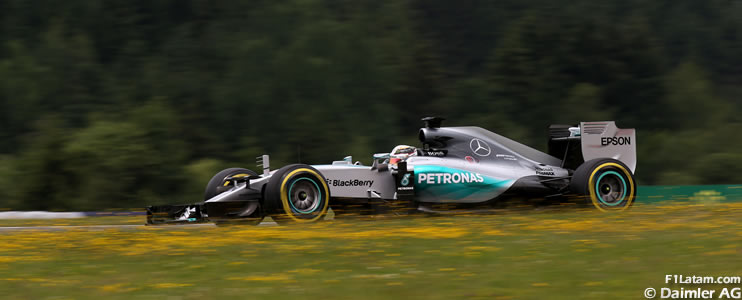 Hamilton y Rosberg no ceden la primera fila - Reporte Clasificación - GP de Austria - Mercedes
