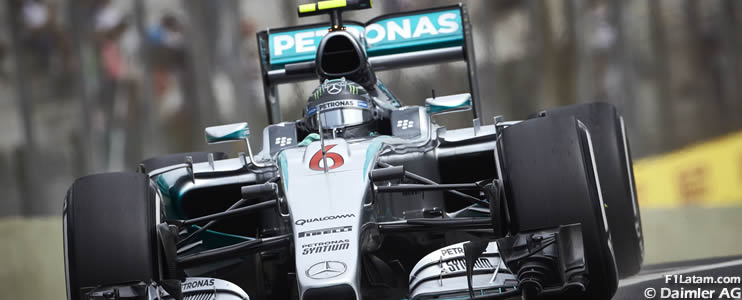 Nico Rosberg supera a Lewis Hamilton en la tarde - Reporte Pruebas Libres 2 - GP de Brasil 