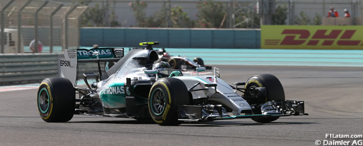 Rosberg de nuevo por delante de Hamilton - Reporte Pruebas Libres 3 - GP de Abu Dhabi 