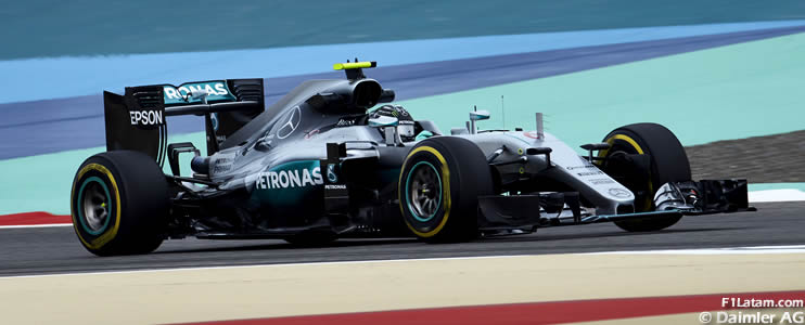 Nico Rosberg no cede y de nuevo se impone a Lewis Hamilton - Reporte Pruebas Libres 2 - GP de Bahrein
