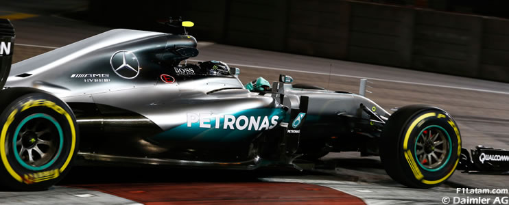 Rosberg se recupera y termina como el más rápido - Reporte Pruebas Libres 2 - GP de Singapur