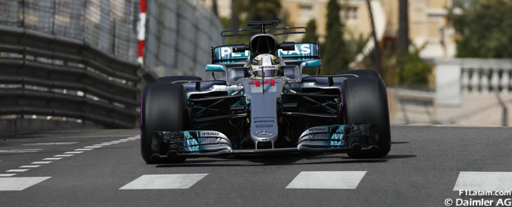 Hamilton y Bottas no tuvieron en Mónaco una buena tarde con los neumáticos y la puesta a punto