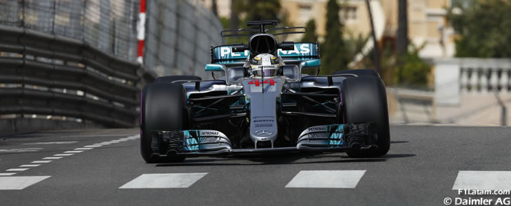 Hamilton y Bottas no tuvieron en Mónaco una buena tarde con los neumáticos y la puesta a punto 