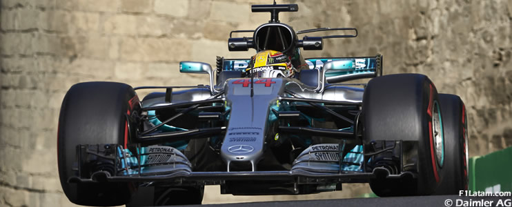 Hamilton vuela y logra la pole position en Bakú - Reporte Clasificación - GP de Azerbaiyán 