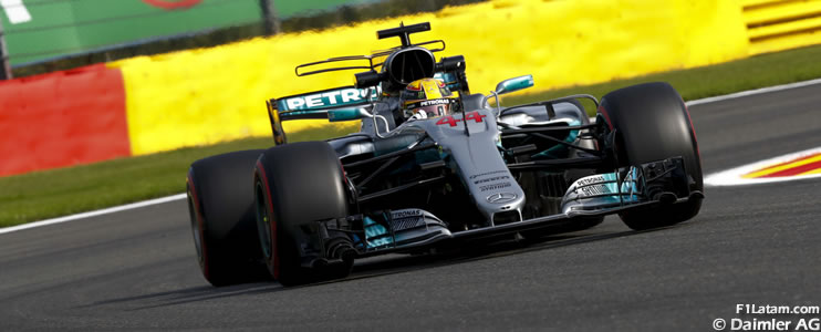 Lewis Hamilton se ubica al frente  - Reporte Pruebas Libres 2 - GP de Bélgica 