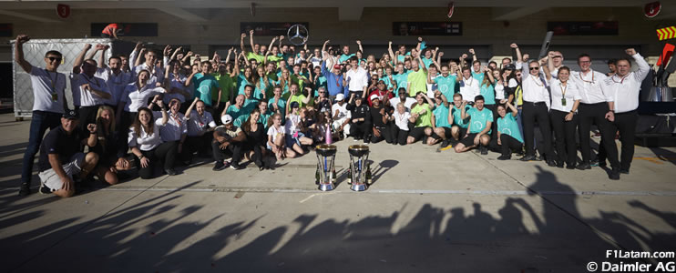 Mercedes AMG logró en Austin su cuarto campeonato consecutivo de constructores
