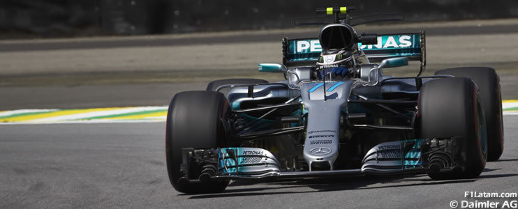 Bottas adelante con estrecha diferencia sobre Hamilton, Räikkönen y Vettel - Reporte Pruebas Libres 3 - GP de Brasil
