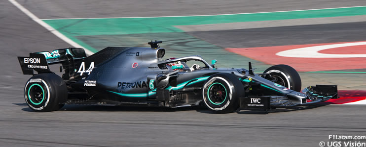Mercedes AMG destaca la fiabilidad de su auto durante los tests de pretemporada 2019