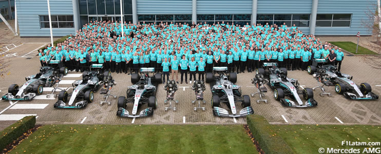 El equipo Mercedes AMG F1 celebró sus títulos de 2019 en Brackley y Brixworth