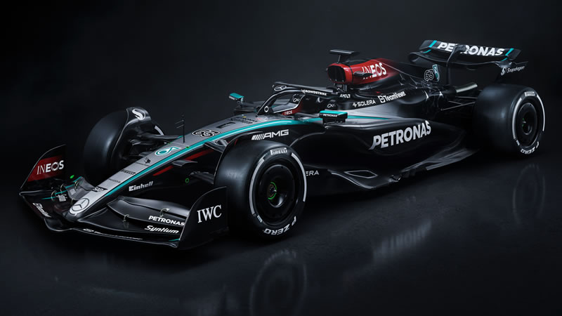 El nuevo Mercedes W15 de Lewis Hamilton y George Russell es develado