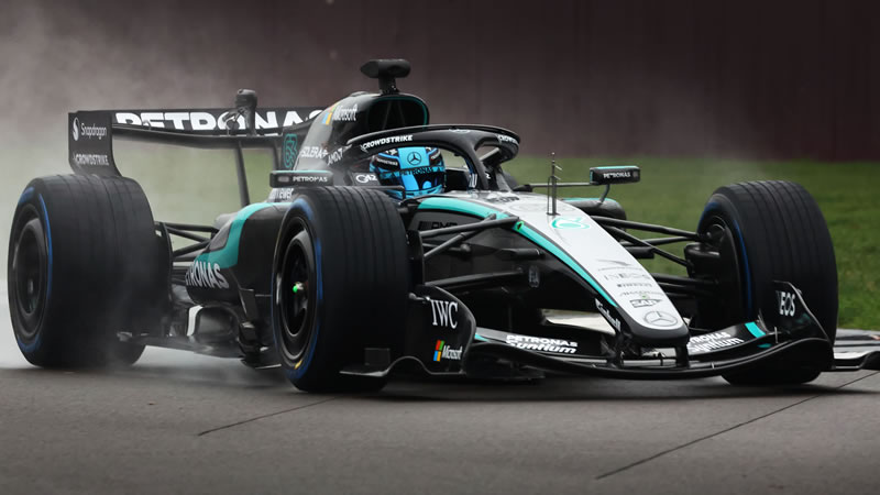 Mercedes presenta su nuevo W17 y realiza de inmediato el shakedown en Silverstone