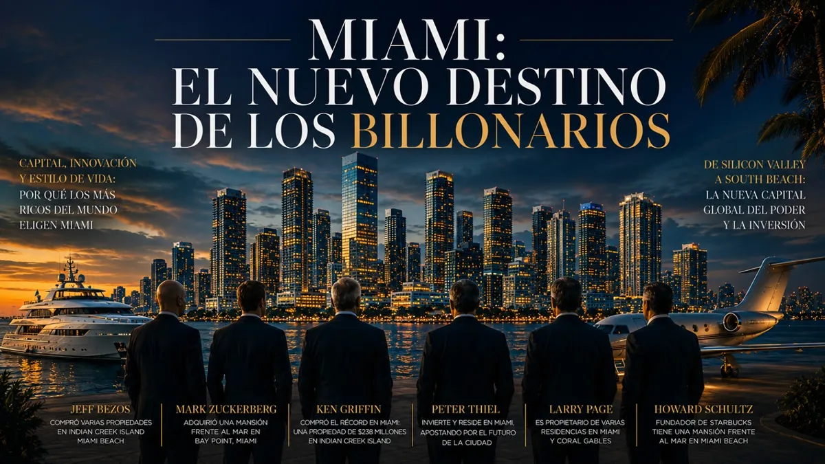 Miami, la nueva capital de los billonarios: por qué los hombres más ricos del mundo están mudándose al sur de la Florida