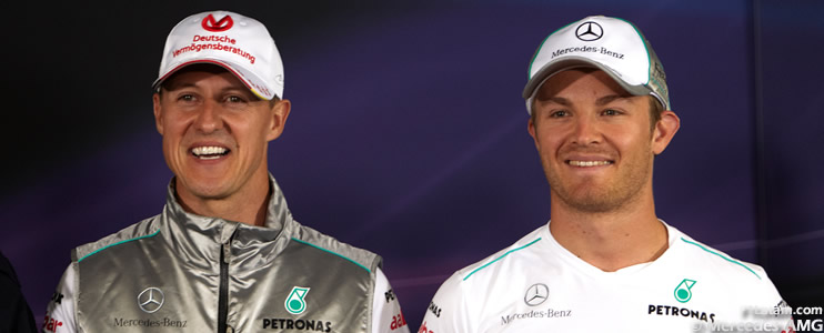 Schumacher y Rosberg: 