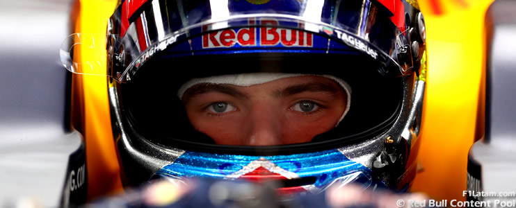 Max Verstappen debutó en el Circuit de Barcelona-Catalunya como piloto de Red Bull Racing

