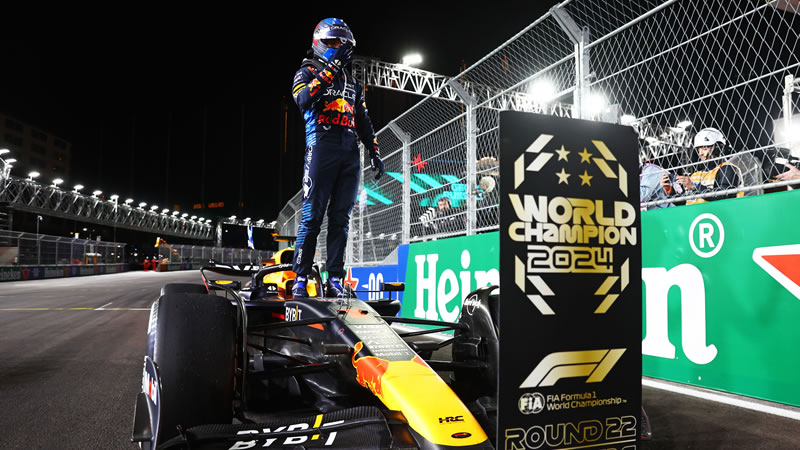 Russell gana y Verstappen se lleva el tetracampeonato mundial de F1 - Reporte Carrera - GP de Las Vegas