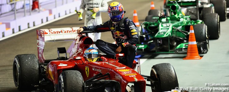Mark Webber perderá 10 posiciones en la grilla de partida del GP de Corea 