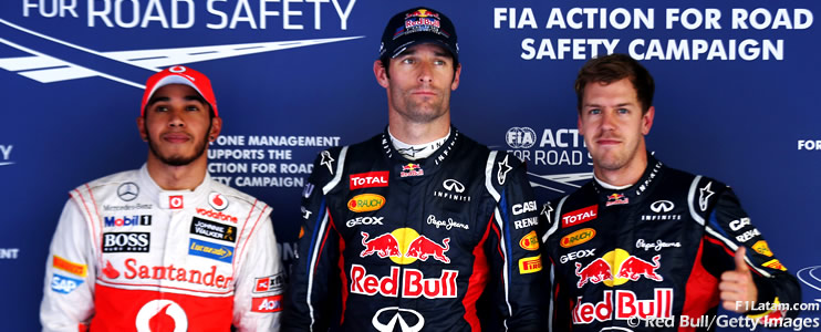 Webber se lleva la pole y sorprende a Vettel - Reporte Clasificación - GP de Corea 