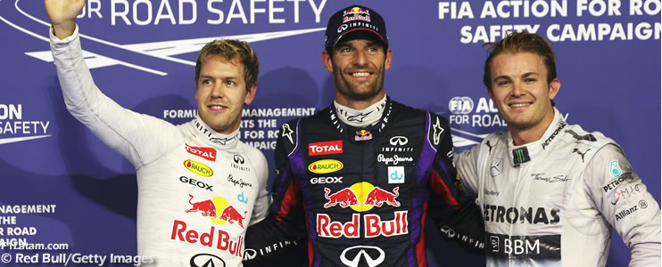 Mark Webber supera a Sebastian Vettel y se lleva la pole - Reporte Clasificación - GP de Abu Dhabi  