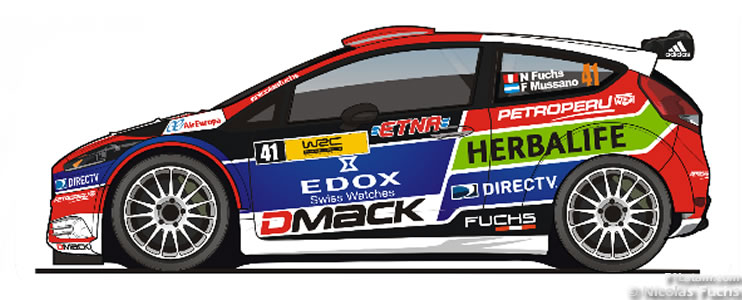 Nicolás Fuchs correrá el WRC 2015 en el auto número 100 construido por M-Sport
