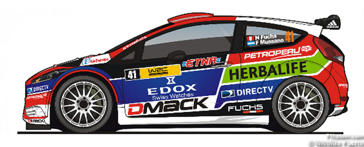 Nicolás Fuchs correrá el WRC 2015 en el auto número 100 construido por M-Sport
 