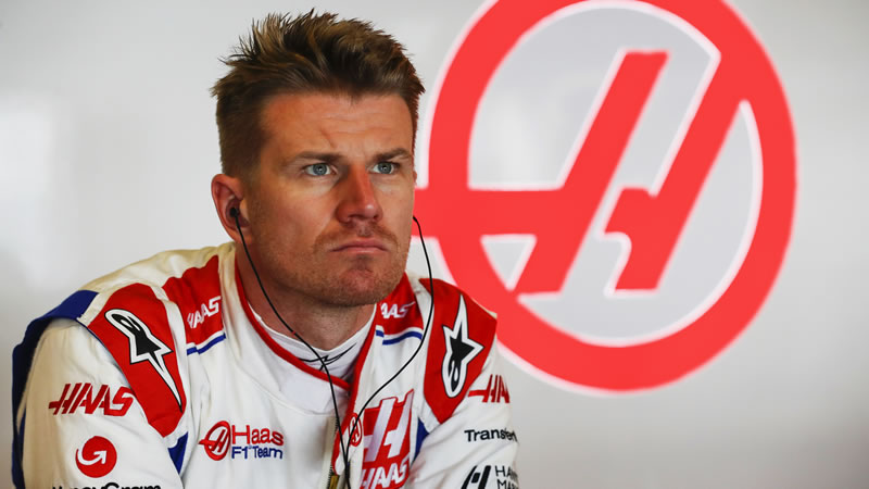 Nico Hülkenberg acusó el cansancio al final de su test con Haas en Abu Dhabi 