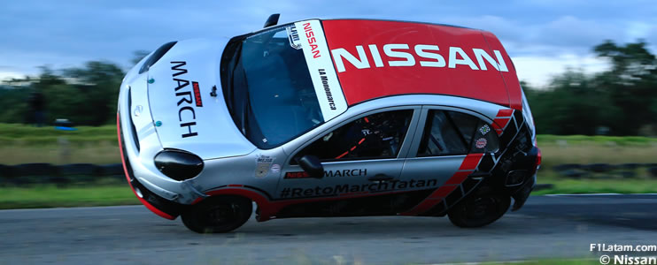 Tatán Mejía superó el reto en dos ruedas con un Nissan March en el Autódromo de Tocancipá 