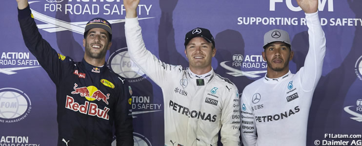 Rosberg se lleva la pole y Hamilton finaliza tercero - Reporte Clasificación - GP de Singapur