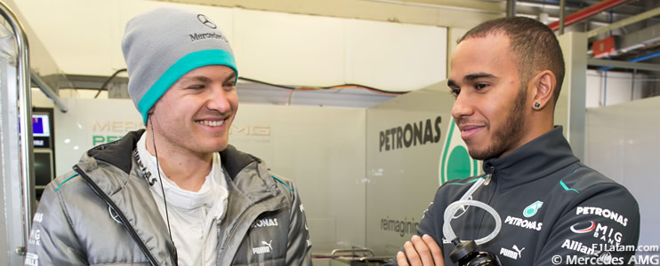 Rosberg y Hamilton: 