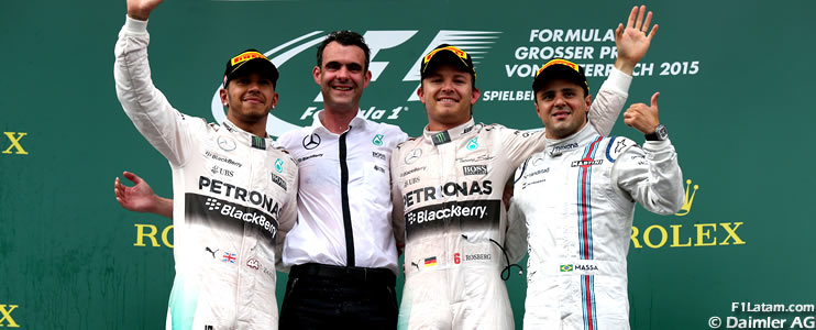 Rosberg domina y queda a 10 puntos de Hamilton por el campeonato - Reporte Carrera - GP de Austria
 